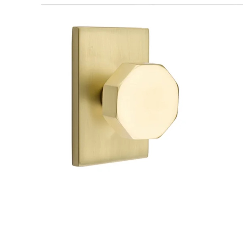 Emtek Assa Abloy - Modern Privacy - Rectangular Octagon Knob US4 - Satin Brass